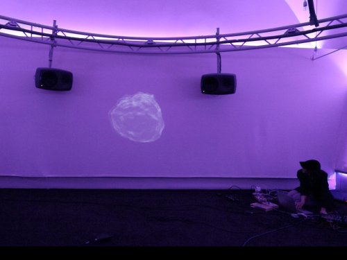 Still from documentation of Alien Laughter, filmed by Roda Abdalle