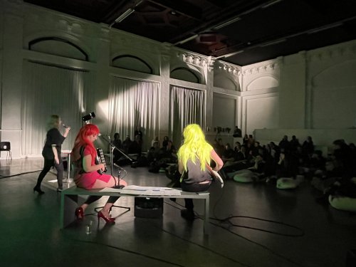 Performance: Liv Fontaine, A gaping hole in the morning is a gaping hole at night together with Two Tall Tale Tellers