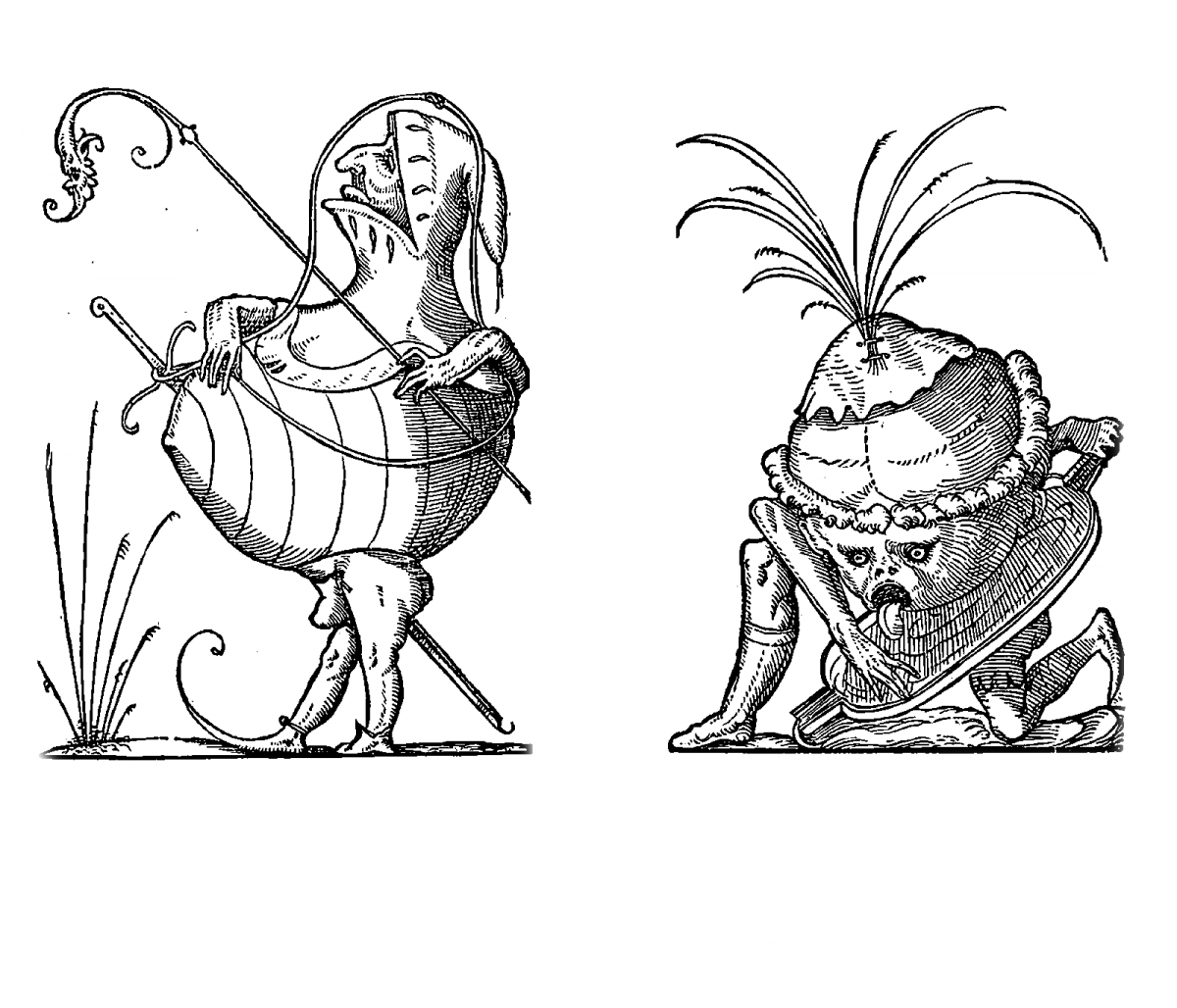 Illustrations from Les Songes drolatiques de Pantagruel, A Paris, Par Richard Breton, Desprez, François (1565).