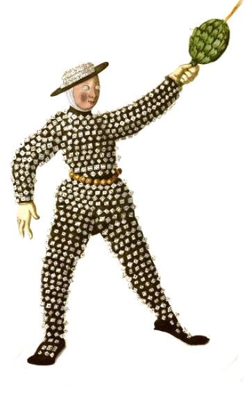 Illustration from a 16th-century manuscript detailing the phenomenon of Nuremberg’s Schembart Carnival (1590). (Say wa ...) Vibrato Exercise by Augustin Maurs (2017).