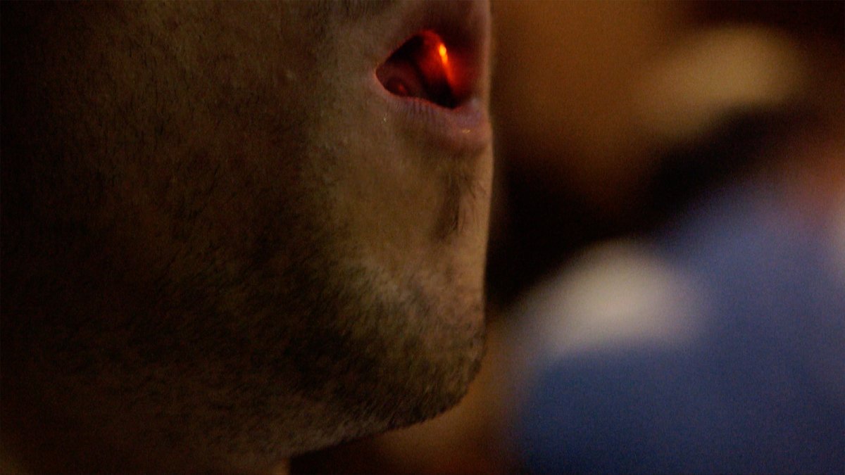 Video-still from The Discourse of the Drinkers by Annika Larsson (2017).